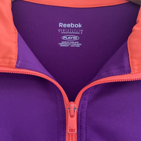 REEBOK Purple ans orange neon track jacket Size Large - Picture 5 of 9
